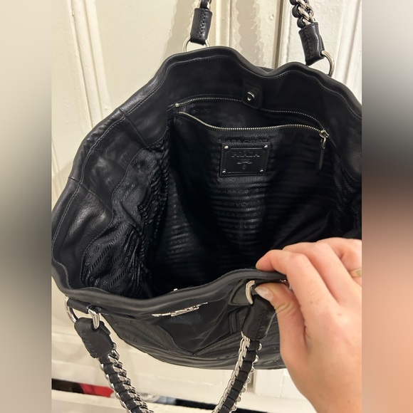 PRADA - RARE Limited Edition Canvas and Leather Handbag - Picture 4 of 9